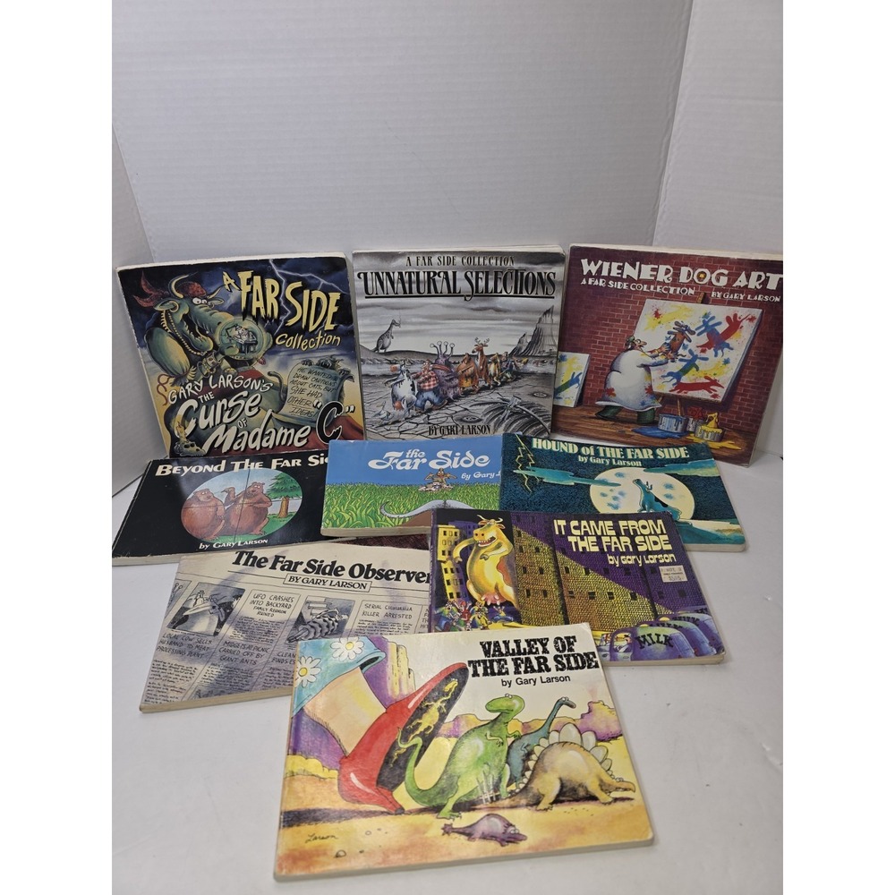 The Far Side Vintage Colorful Illustrated Book Lot Of 9 1982-1994 Range